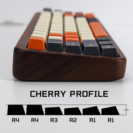 KBDiy Carbon PBT Double Shot Orange Keycap Set,174 Keys Retro Custom Key Cap Keycaps 60 Percent Cherry Profile Keycaps for 61/64/68/84/87/100/104/108 Mechanical Keyboard