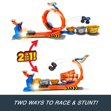 Hot Wheels Monster Trucks Loop-And-Flip Trophy Challenge Playset