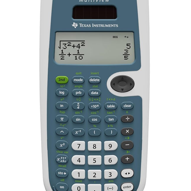 Texas Instruments TI-30XS MultiView - calculators (Pocket, Battery/Solar, Scientific calculator, Blue, White, Buttons, LCD)