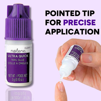 Nailene Ultra-Quick Nail Glue Clear 3g