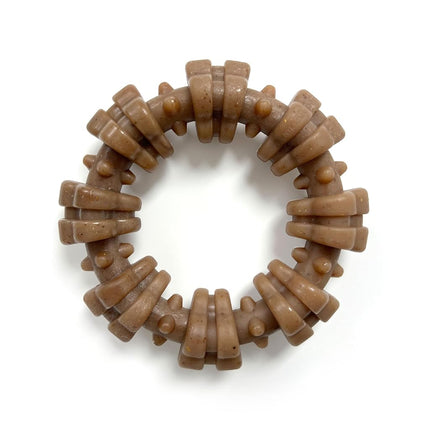 Nylabone Strong Chew Ring Dog Chew Toy Made with Real Beef & Chicken