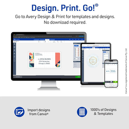 Avery Removable CD Labels, Print to The Edge, Removable Adhesive, 50 Disc Labels and 100 Spine Labels (5931)