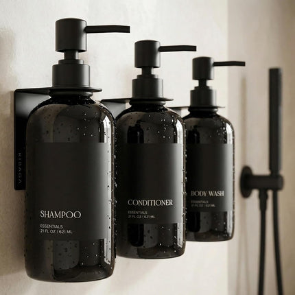 Stylish Shampoo and Conditioner Dispenser Set of 3