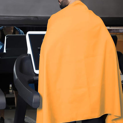 Rainleaf Serviette Microfibre Parfaite pour les Voyages, le Sport et la Plage. Séchage Rapide - Super Absorbante - Ultra Compacte. Idéale pour le Camping, la Randonnée, la Salle de Sport, la Plage, la Natation, le Yoga, Orange, 76 X 152 cm.
