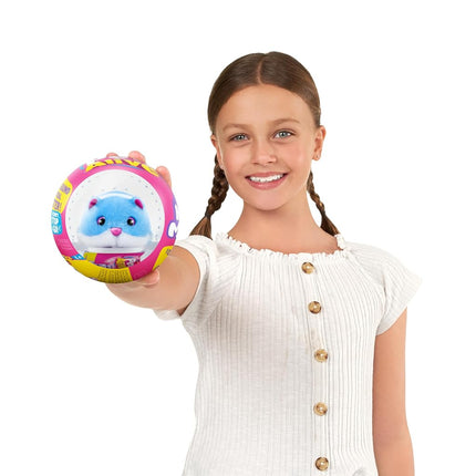 Pets Alive Hamstermania Blue by ZURU Hamster, Electronic Pet, 20+ Sounds Interactive, Hamster Ball Toy for Girls and Children, (Blue)