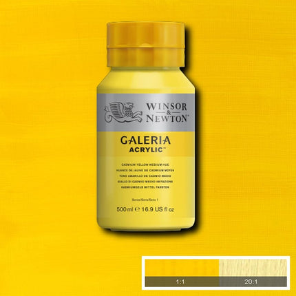 Winsor & Newton, Galeria Acrylic, Cadmium Yellow Medium Hue, 500ml