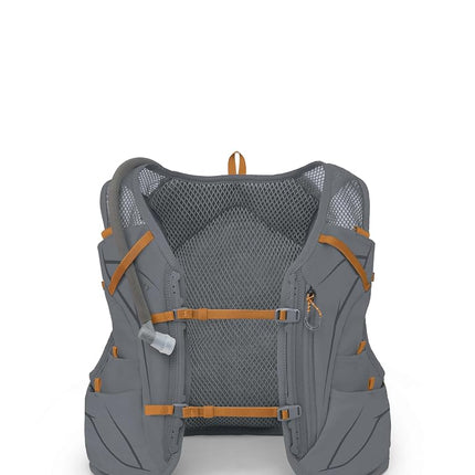 Chaleco de hidratación para correr Osprey Duro 6L para hombre con depósito Hydraulics, Phantom Grey/Toffee Orange, Pequeño