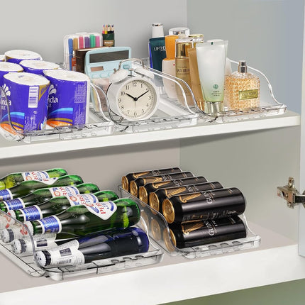 BingoHive Refrigerator Organizer and Storage Width Adjustable Can Organizer