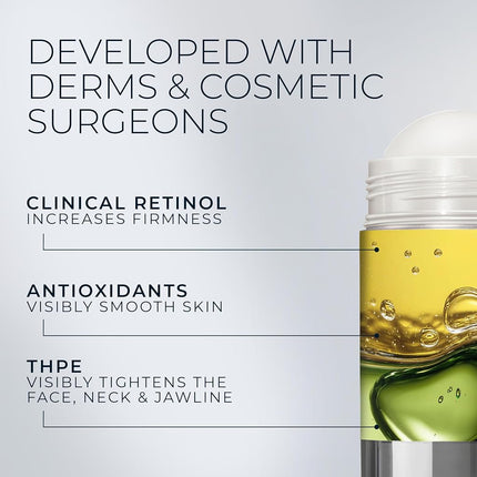 RoC Derm Correxion Advanced Retinol Firming Serum Stick with Antioxidants to Visibly Tighten and Firm Wrinkles and Laugh Lines, 1.0 oz with Retinol Eye Cream Packette