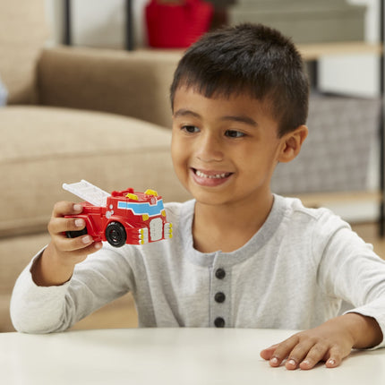 Transformers Playskool Heroes Rescue Bots Academy Equipo de héroes clásicos Heatwave The Fire-Bot Juguete convertible, figura de acción de 4.5 pulgadas, niños de 3 años en adelante