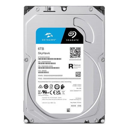 Seagate 6TB SkyHawk Internal Surveillance Drive | SATA (ST6000VXZ09)