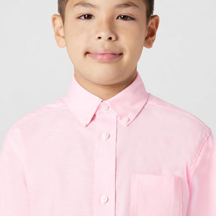 IZOD Boys' Long Sleeve Solid Button-Down Oxford Shirt