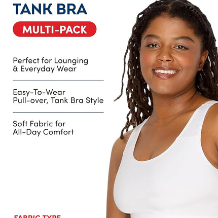 Fruit of the Loom Women's Built-Up Sports Bra, Built-Up Tank Style Sports Bra, 6 Pack (6 Pack), Heather Gray/White/Heather Blue - Pack of 6, UK 20