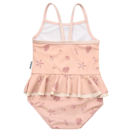 Gerber Baby Girl's One-Piece Swimsuit, Pink Shells, 12 Months
