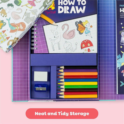 Tiger Tribe How to Draw Fantasy, 14 Piece Kids Drawing Set