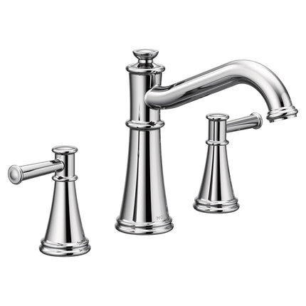 Moen T9023 Belfield Two-Handle Deck Mounted Roman Tub Faucet Without Valve, Chrome