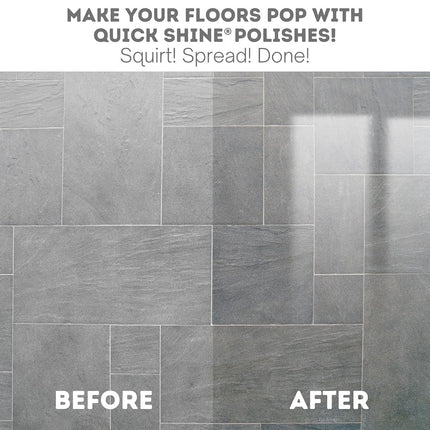 Quick Shine Multi Surface Floor Finish 64oz, 4Pk | Cleaner & Polish to use on Hardwood, Laminate, Luxury Vinyl Plank LVT, Tile & Stone | Safer Choice w/Clean Shine Technology | Shine-Protect-Refresh