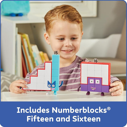 hand2mind Numberblocks Friends Fifteen and Sixteen Figure Pack, Number and Counting Toys for Toddlers, Play Figure Playsets, Small Figurines for Kids, Kindergarten Math and Pretend Play Toys