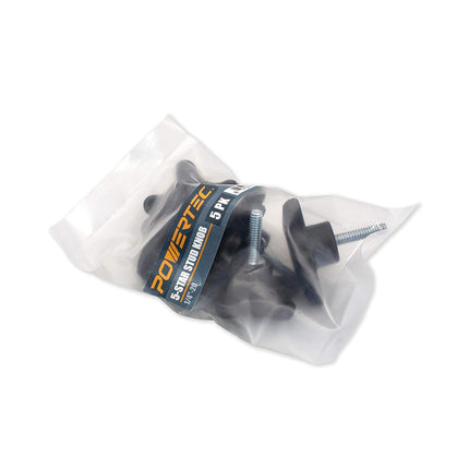 PowerTec QNB3006-P2 5-Star Stud Knob, 1/4"-20, 10 PK