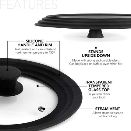 Modern Innovations Universal Lids 2 Pack Black
