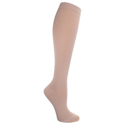 Dr. Scholl's Women's Travel Knee High Socks with Graduated Compression Casual, Khaki, One Size