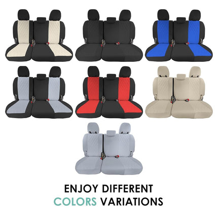 FH Group Custom Fit Neoprene Seat Covers for 2011-2020 Toyota Sienna with Water Resistant Neosupreme Insert - 3rd Row Gray