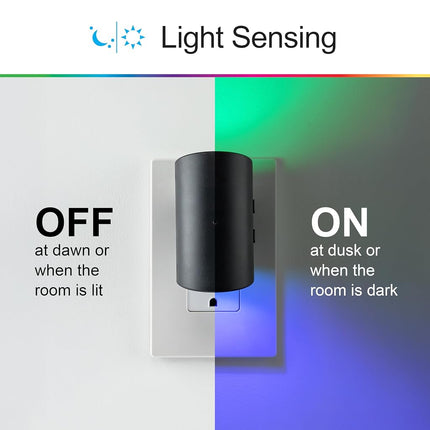 GE Directional LED Swivel Sconce Night Light, Plug-in, Color-Changing & Dimmable, Warm White, Dusk-to-Dawn Sensor, Adjustable for Hallway, Bedroom, Stairway � 1 Pack (82573)