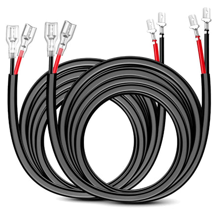 Nilight 2PCS 16 AWG 10 Feet Wiring Harness Extensi