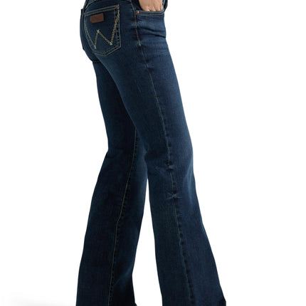 Wrangler Women's Retro Mae Mid Rise Wide Leg Trouser Jean, Samantha, 11-34