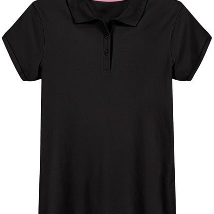 Izod Girls' School Uniform Short Sleeve Polo Shirt