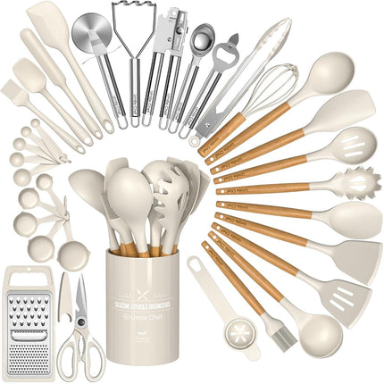 Umite Chef Cooking Utensils Set- Khaki Silicone Ki