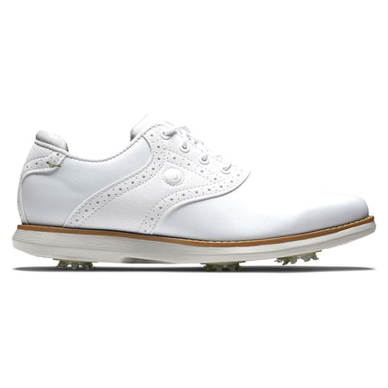 FootJoy Women's Traditions Golf Shoe, White/White, 6.5