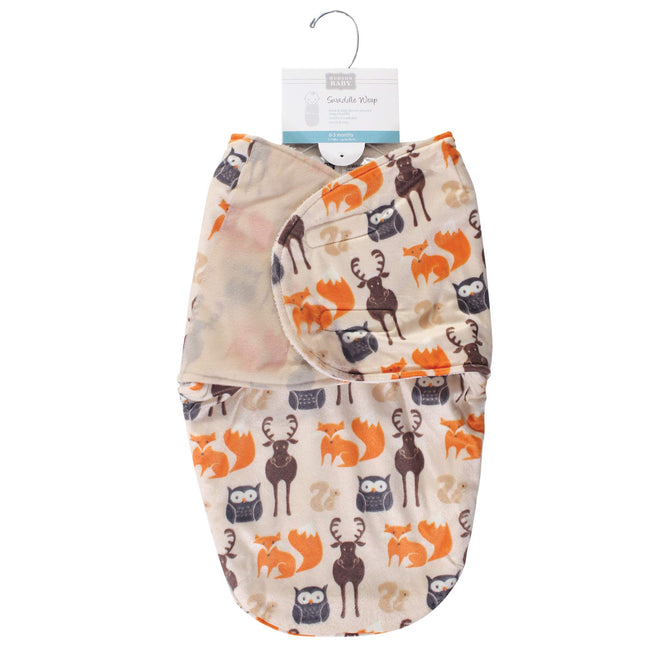 Gigoteuse d'emmaillotage en peluche unisexe Hudson Baby, motif forêt, 0-3 mois