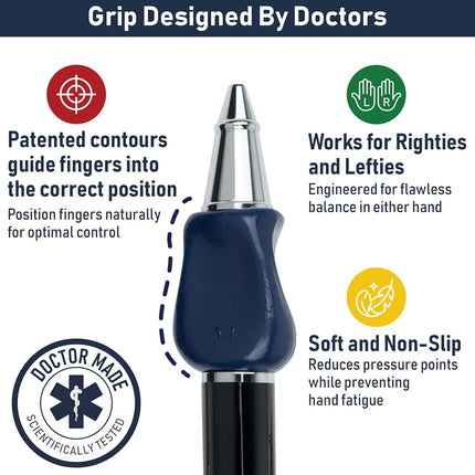 The Pencil Grip Heavyweight Weighted Ergonomic Refillable Ballpoint Pen with Grip (TPG-651)