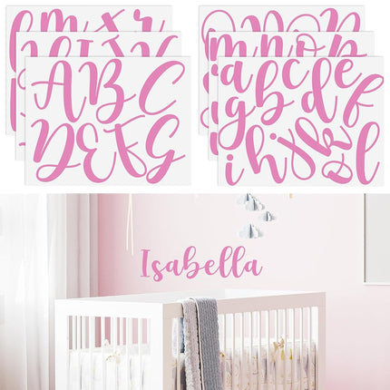 BOAO 7 Sheets Personalized Name Wall Decal 5 Inch 