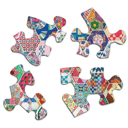 Springbok Puzzles - Crazy Quilts - 500 Piece Jigsaw Puzzle - Large 18 Inches by 23.5 Inches Puzzle - Made in USA - Unique Cut Interlocking Pieces