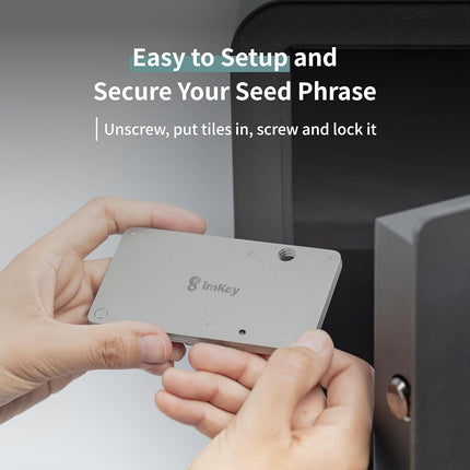 imKey S1 Fireproof Seed Phrase Storage – BIP39 Compatible Metal Backup for 12/18/24 Word Mnemonic bitcoin metal waterproof plate ethereum seed storage eth wallet solana wallet crypto