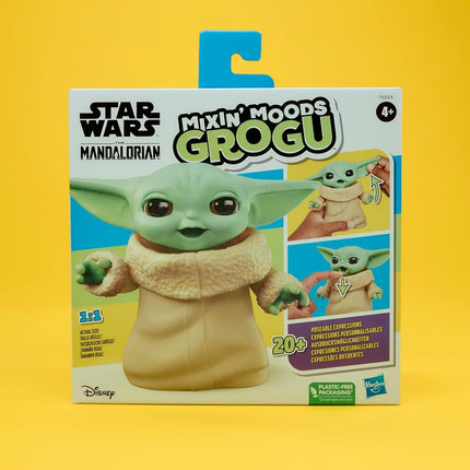Star Wars Mixin' Moods Grogu, 20+ Poseable Expressions, 12.5-cm-Tall Grogu Toy, Toys for Children
