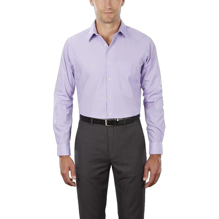 Van Heusen Men's Tall Fit Dress Shirts Poplin, Lav