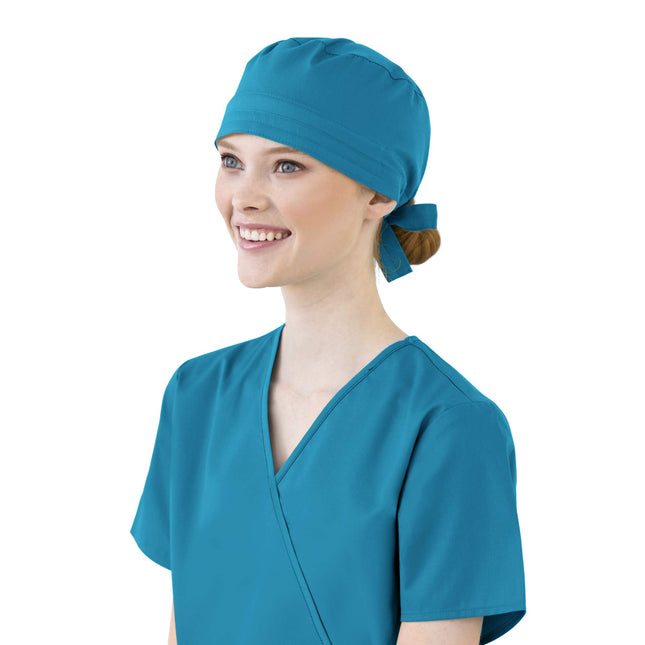 WonderWink Tie Back Scrub Cap, Red, One size