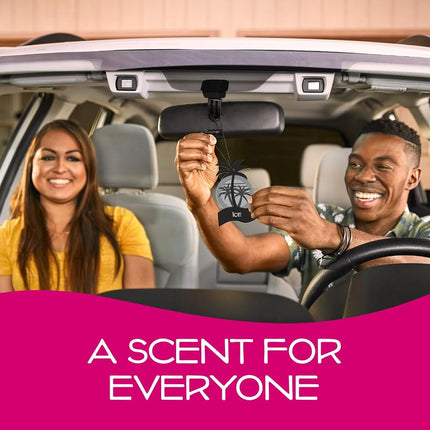 California Scents Car Air Freshener, Hanging Palms Odor Eliminator for Cars, Trucks, Ice, 24 Pack