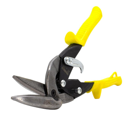 MIDWEST Aviation Snip - Straight Cut Offset Tin Cutting Shears with Forged Blade & KUSH'N-POWER Comfort Grips - MWT-6510S