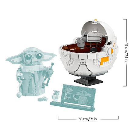 LEGO Star Wars 75403 Grogu with Hover Pram Building Toy Set, Collectible Character Figure for The Mandalorian TV Show Fans, Display Gift Idea for 10+ Year Old Boys & Girls