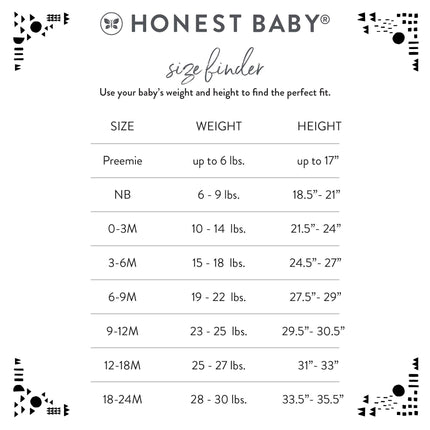 HonestBaby Multipack Harem Pants Roomy Fit Pull on Bottoms 100% Organic Cotton for Infant Baby Boys, Girls, Unisex, 3-Pack Pattern Play, Newborn