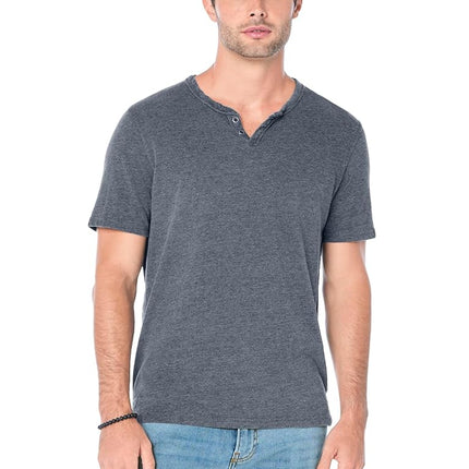 Lucky Brand Men's Venice Burnout Notch Neck Tee T 