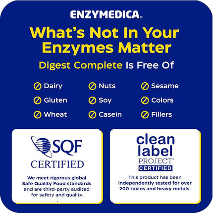 Enzymedica Digest Complete Enzyme Formula 90 Capsules