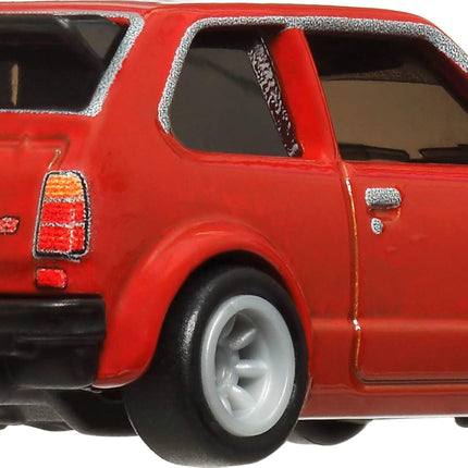 Hot Wheels Premium Car Culture Collectible Toy Car, 1:64 Scale Die-cast '73 Honda Civic Custom, Japan 4 Historic Vehicle with Real Riders Tires