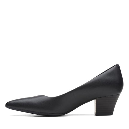 Clarks Women's Teresa Step Pump, Black Leather, 6.5 UK