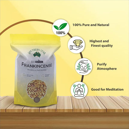 Southern Star Original Frankincense Resin, Hand Made Incense Gems for Aromatherapy, Meditation, Religious Ceremonies and Yoga, 100% Natural Premium Frankincense, Long-Lasting Aroma, Easy-to-Use, 500g