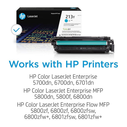HP 213Y Extra High Yield Cyan Original LaserJet Toner Cartridge